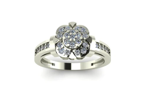 Women ring for daimonds 3D Model