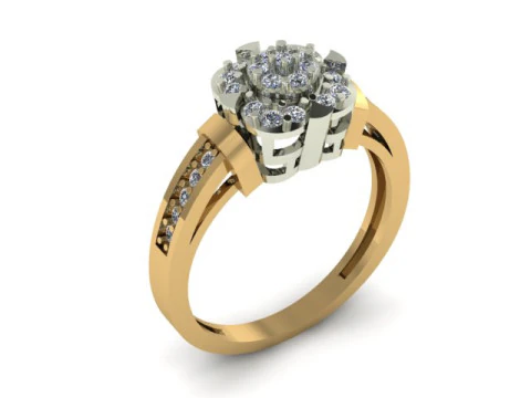 Women ring for daimonds 3D Model