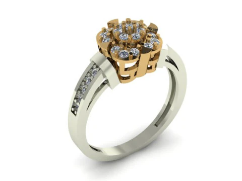 Women ring for daimonds 3D Model