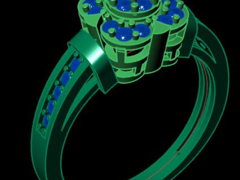 Women ring for daimonds Modelo 3D