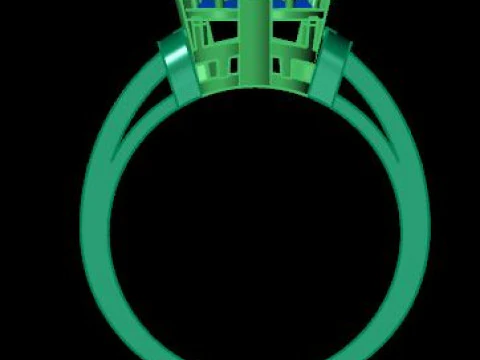 Women ring for daimonds 3D Model