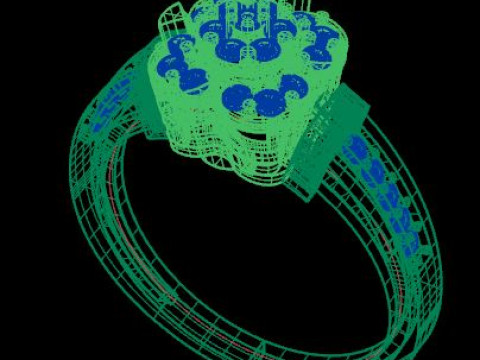 Women ring for daimonds Modelo 3D