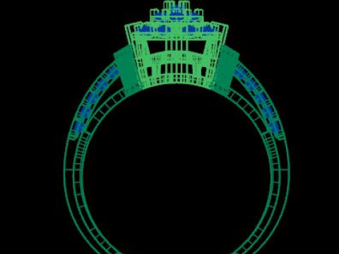 Women ring for daimonds Modelo 3D