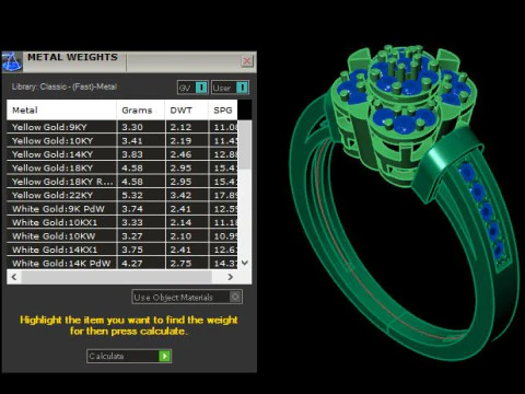 Women ring for daimonds 3D Model