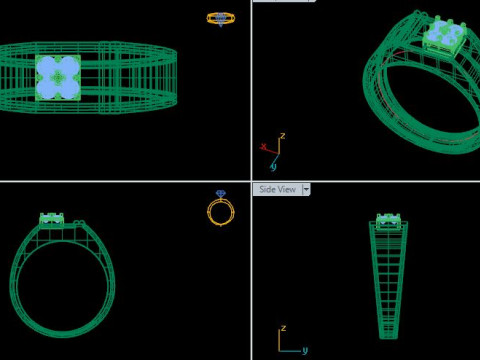 Men ring for daimonds Model 3D