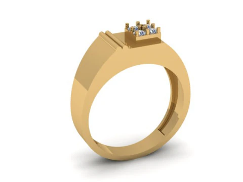 Cincin pria untuk berlian Model 3D