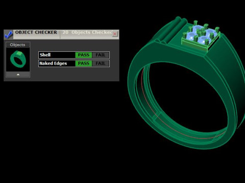 Men ring for daimonds Model 3D