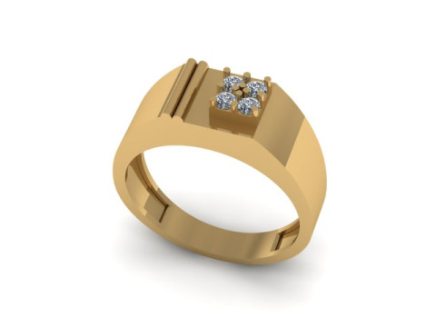 Men ring for daimonds Model 3D