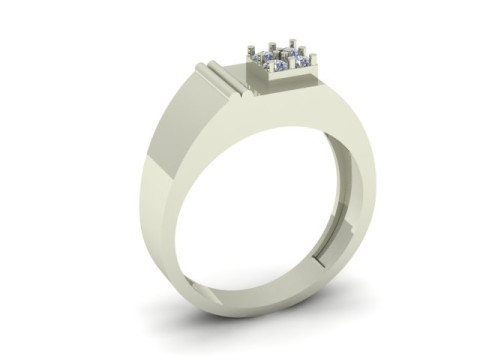 Men ring for daimonds Model 3D