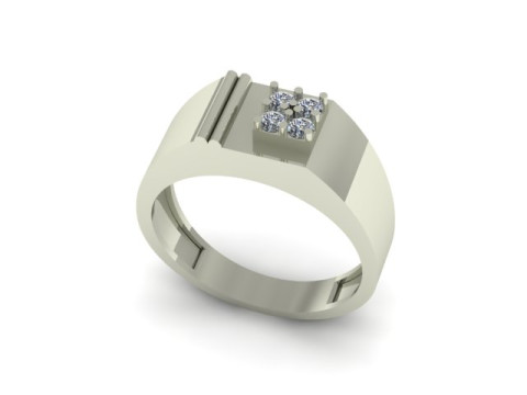 Men ring for daimonds Model 3D