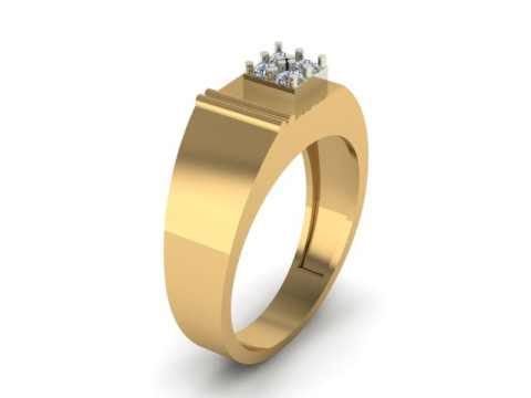 Men ring for daimonds Model 3D