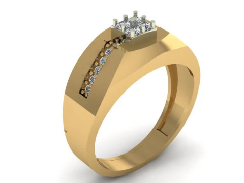 Men ring for daimonds 3D Model