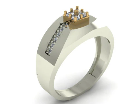 Men ring for daimonds 3D Model