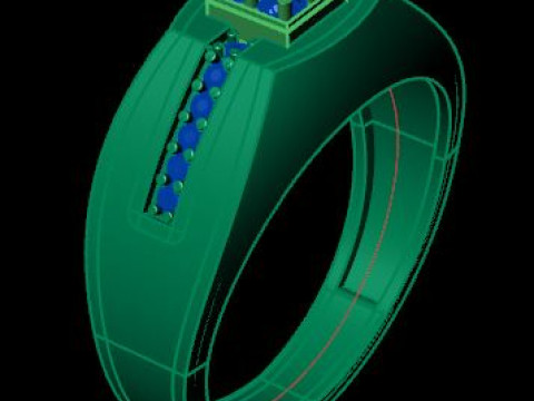 Men ring for daimonds Modèle 3D
