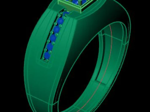 Men ring for daimonds 3D Model