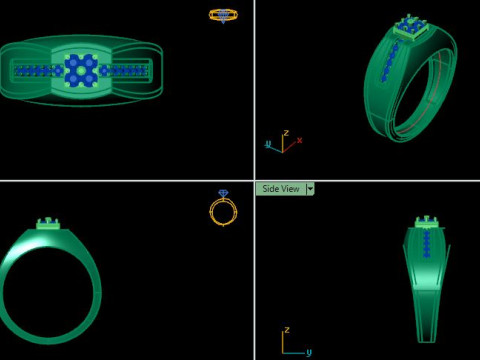 Men ring for daimonds Modèle 3D