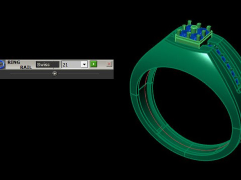 Men ring for daimonds Modèle 3D