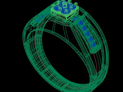 Men ring for daimonds Modèle 3D