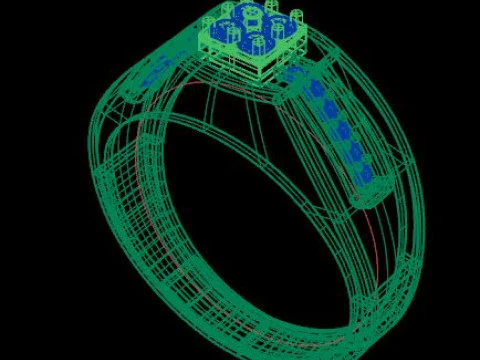 Men ring for daimonds 3D Model