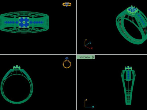 Men ring for daimonds Modèle 3D