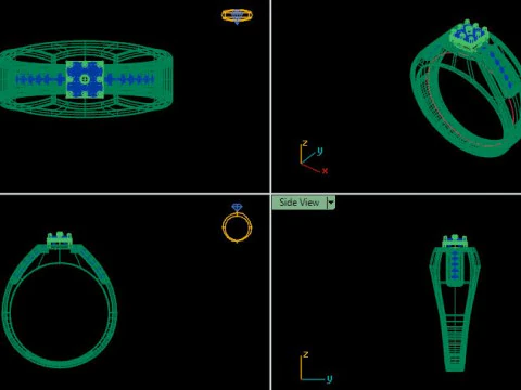 Men ring for daimonds 3D Model