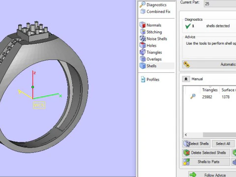 Men ring for daimonds 3D Model