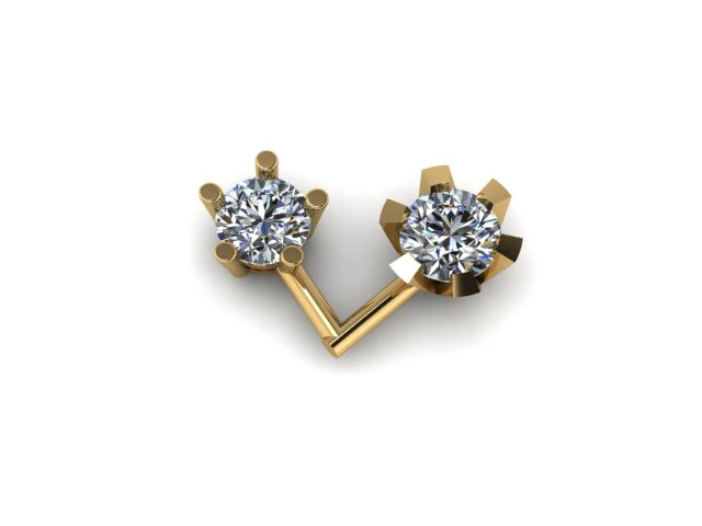 Single daimond nose pins 3D Model .c4d .max .obj .3ds .fbx .stl .blend 