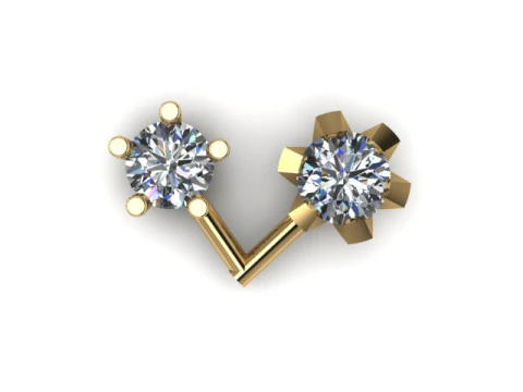 Single daimond nose pins 3D Model