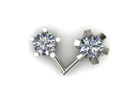 Single daimond nose pins 3D Model