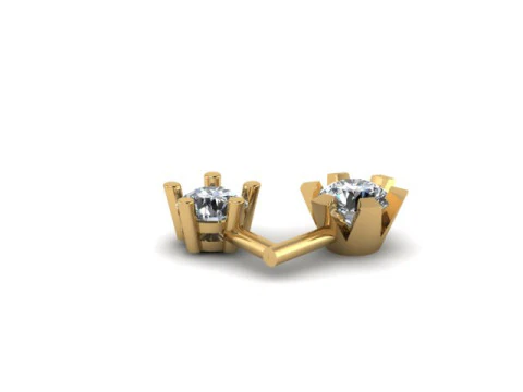 Single daimond nose pins 3D Model