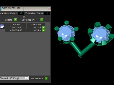 Single daimond nose pins Modèle 3D