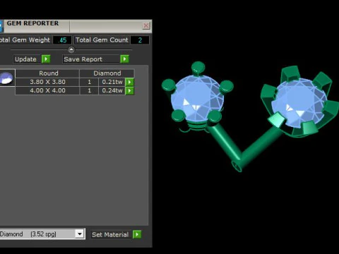 Single daimond nose pins 3D Model