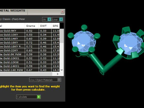 Single daimond nose pins 3D Model