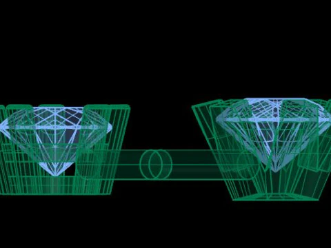 Single daimond nose pins 3D Model