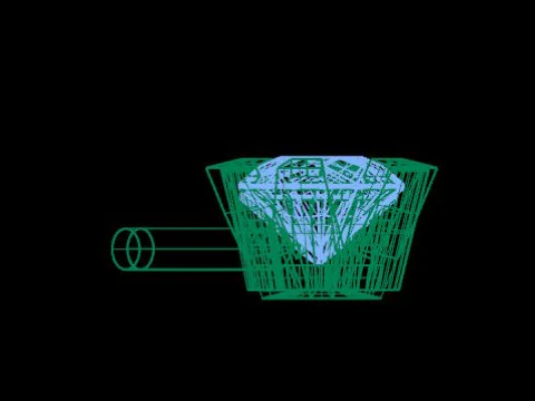 Single daimond nose pins 3D Model