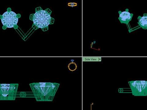 Single daimond nose pins Modèle 3D