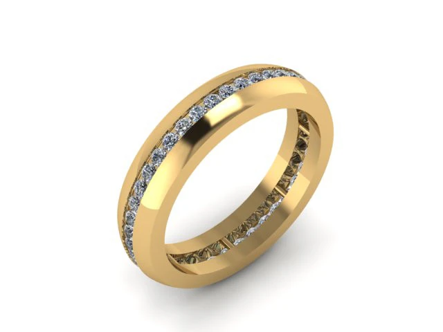Band ring for daimonds 3D Model .c4d .max .obj .3ds .fbx .stl .blend 