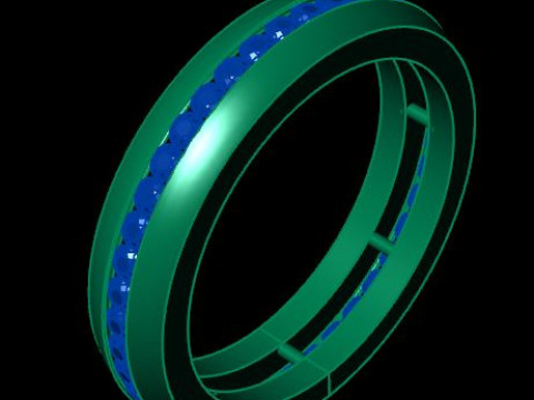 Band ring for daimonds 3D 模型