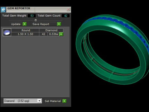 Band ring for daimonds 3D Model