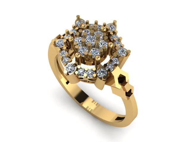 Daimond ring 3D Model .c4d .max .obj .3ds .fbx .stl .blend 