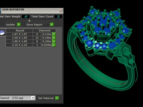 Daimond ring 3D Model