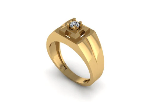 Cincin pria untuk berlian Model 3D