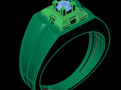 Men ring for daimonds 3D Model