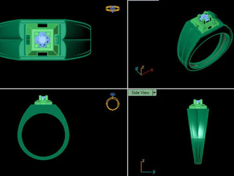 Men ring for daimonds 3D Model