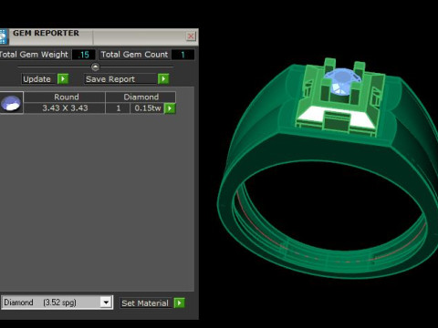 Men ring for daimonds Modello 3D