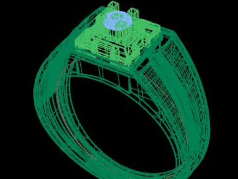 Men ring for daimonds 3D Model