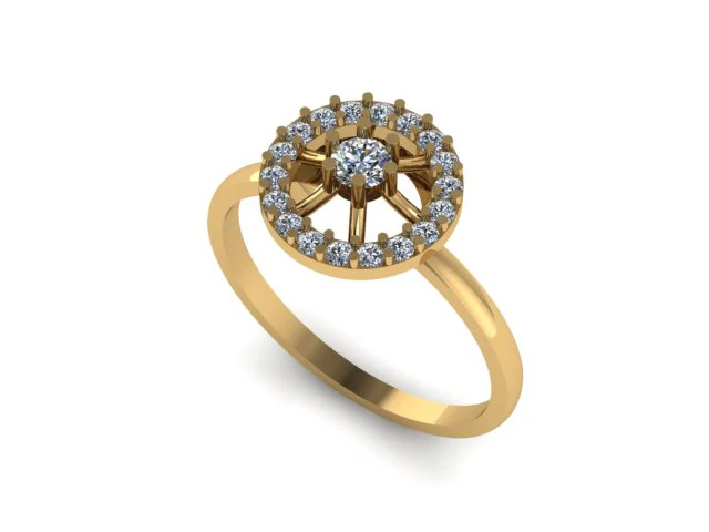 Simple ring for daimonds 3D Model .c4d .max .obj .3ds .fbx .stl .blend 