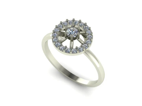 Simple ring for daimonds 3D Model