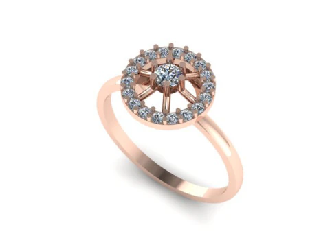 Simple ring for daimonds 3D Model
