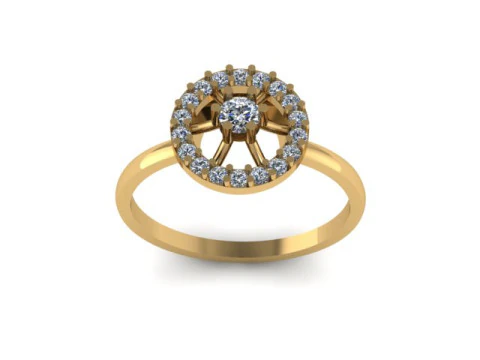 Simple ring for daimonds 3D Model